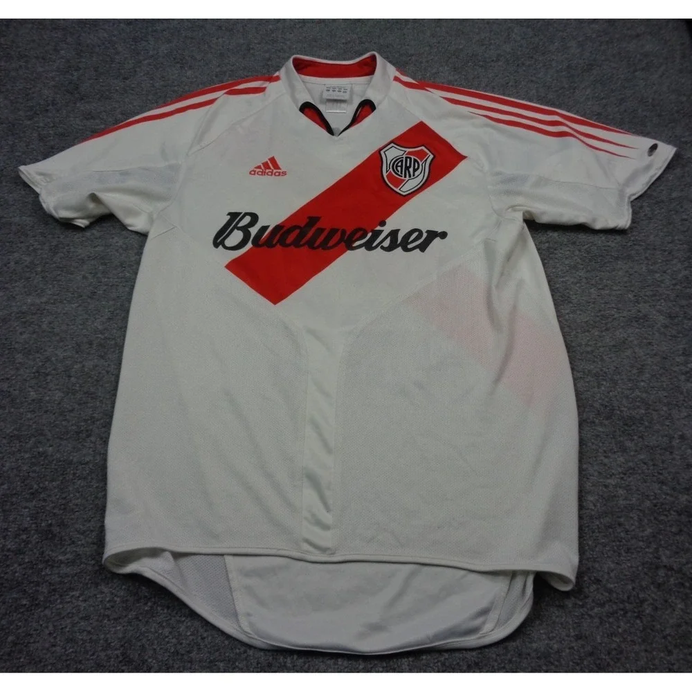 Vintage Adidas River Plate 2003 Home Jersey #10 MC Grath Argentina Shirt M
